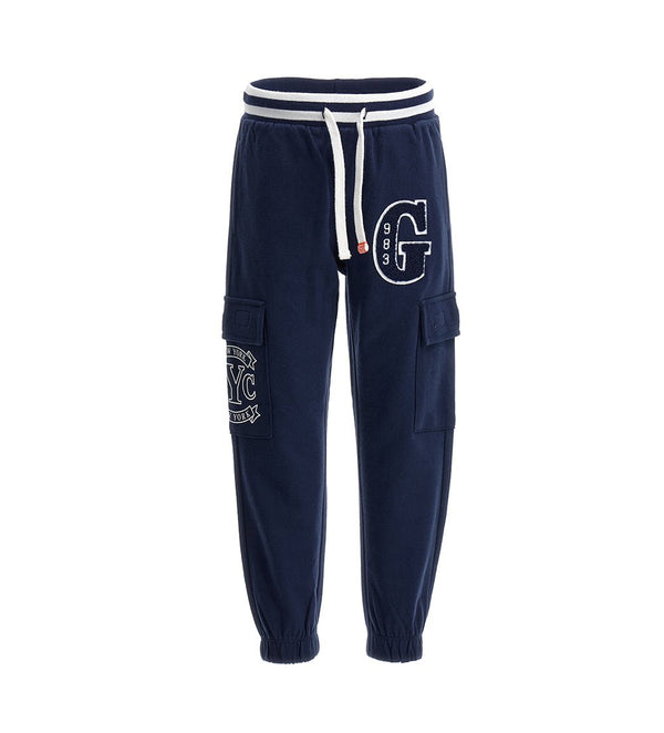 PRINTED EMBROIDERED FLEECE SWEATPANTS FOR BOYS - Little Betty