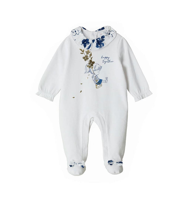 PRINTED RUFFLE LONG SLEEVED INFANT PLAYSUIT FOR BABY GIRLS - Little Betty
