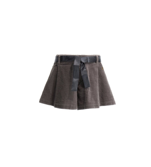SATIN EDGE VELVET GIRLS BERMUDA SHORTS - Little Betty