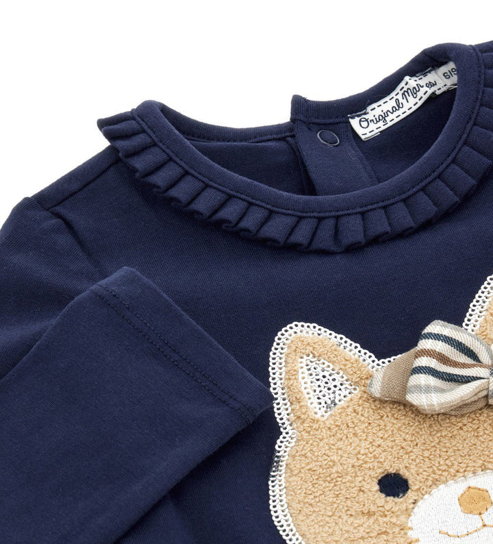 SEQUIN CAT BOW SNAP - TODDLER GIRL LONG SLEEVE SHIRTS - Little Betty