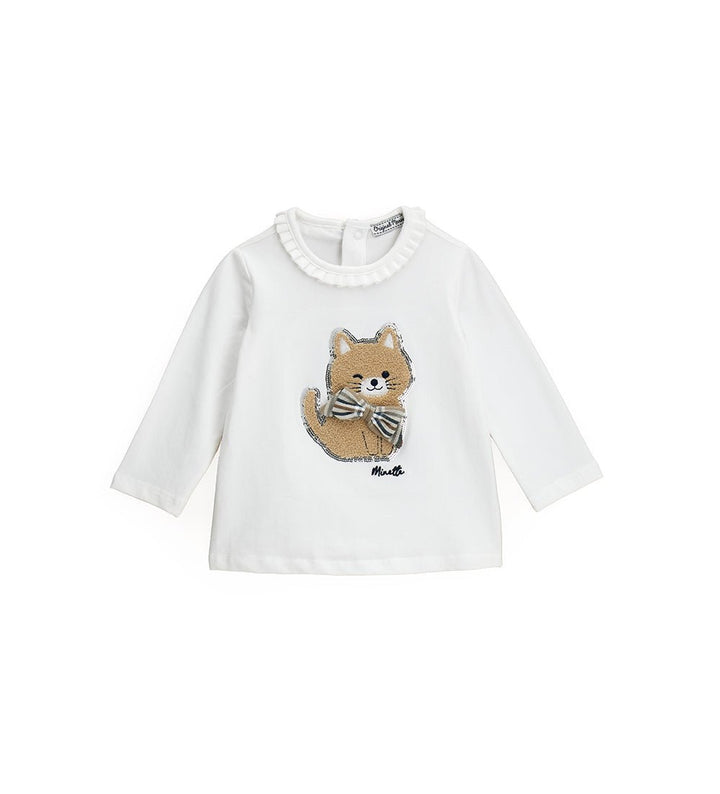 SEQUIN CAT BOW SNAP TEE - TODDLER GIRL LONG SLEEVE SHIRTS - Little Betty