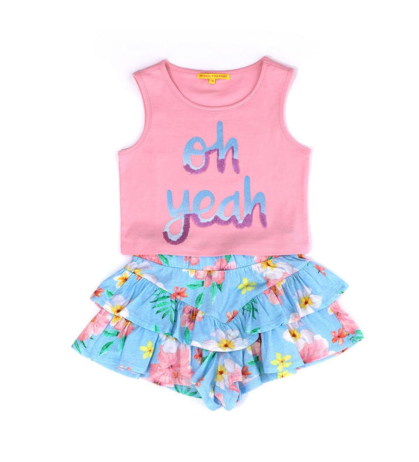 SHINE BRIGHT TANK & SHORTS GIRLS 2 PIECE SET - Little Betty