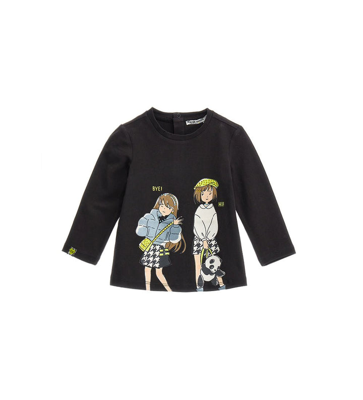 SNAP-BACK TRENDY GIRLS TEE - TODDLER GIRL LONG SLEEVE SHIRTS - Little Betty