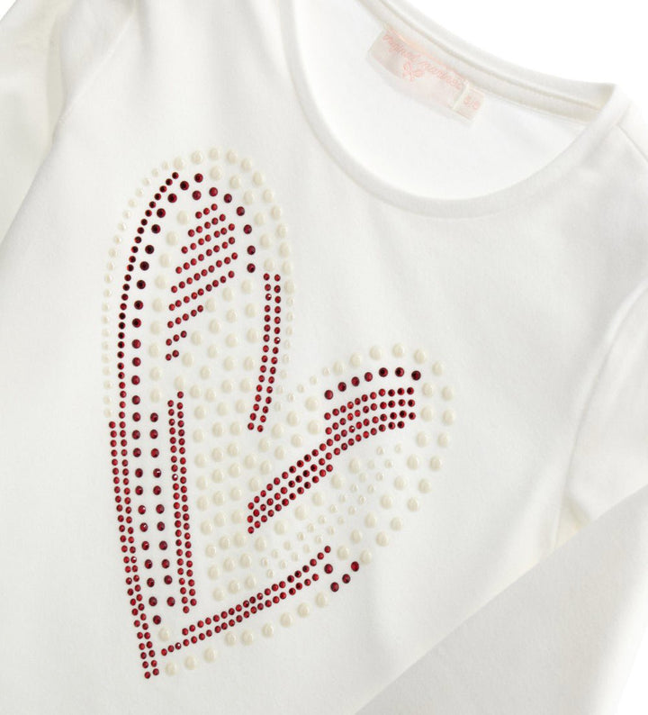 SPARKLING HEARTBEAT COTTON TEE - GIRLS LONG SLEEVE SHIRTS - Little Betty