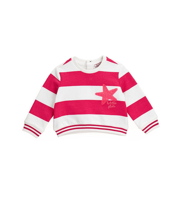 STAR BABY GIRL SWEATSHIRT WITH SEQUINS - Little Betty
