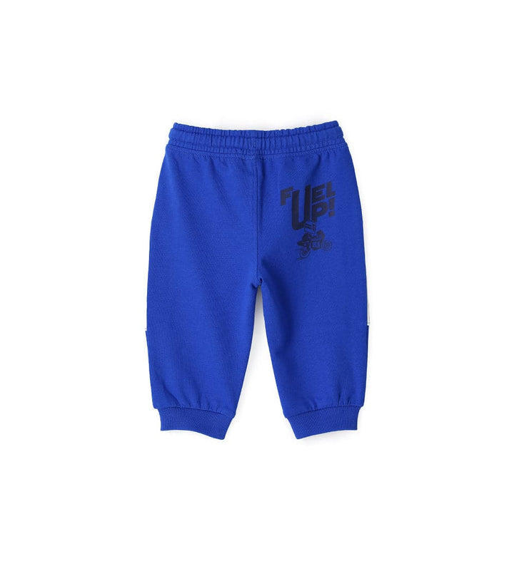 STAR RACER BLUE 100% COTTON TODDLER / BABY BOY PANTS  - Little Betty