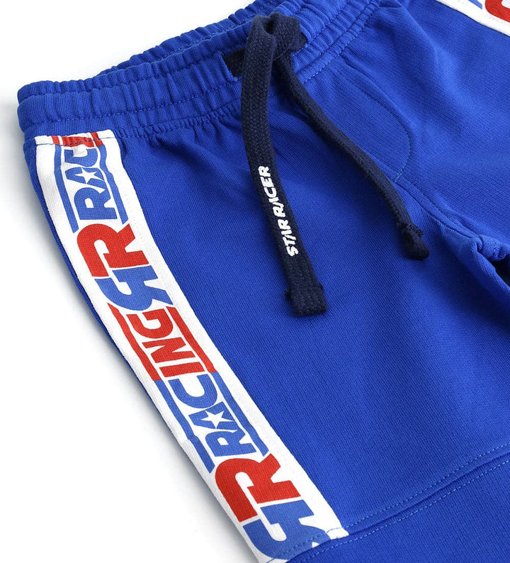 STAR RACER BLUE 100% COTTON TODDLER / BABY BOY PANTS  - Little Betty