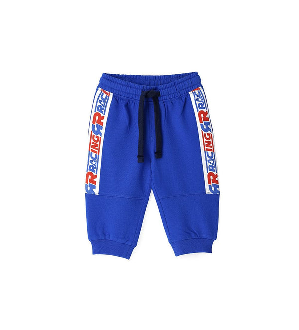 STAR RACER BLUE 100% COTTON TODDLER / BABY BOY PANTS  - Little Betty