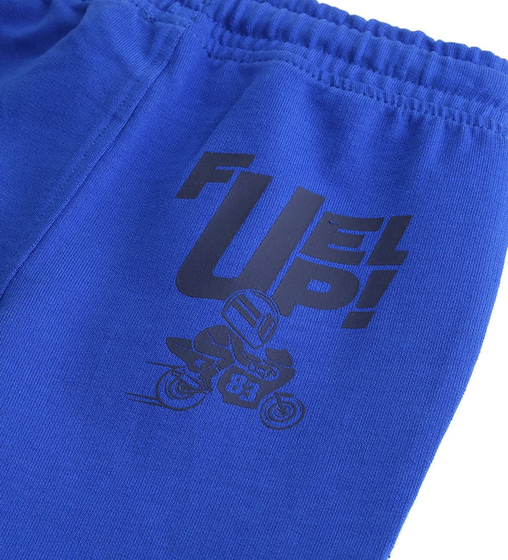 STAR RACER BLUE 100% COTTON TODDLER / BABY BOY PANTS  - Little Betty