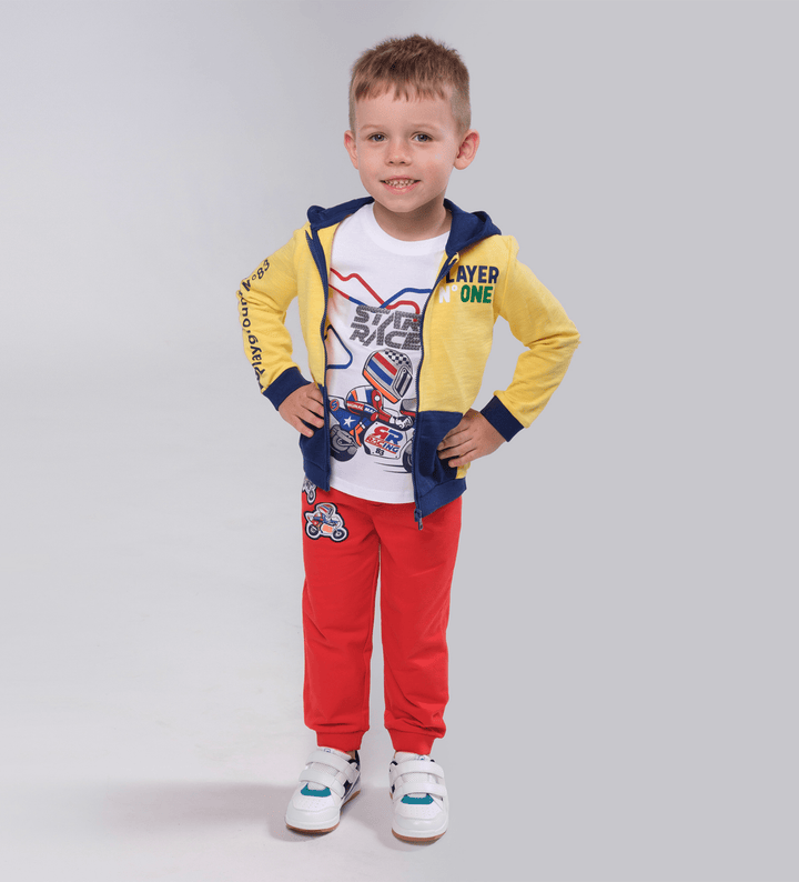 STAR RACER DRAWSTRING TODDLER SWEATPANTS  - Little Betty