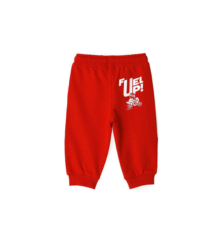 STAR RACER RED 100% COTTON BABY BOY SWEATPANTS - Little Betty