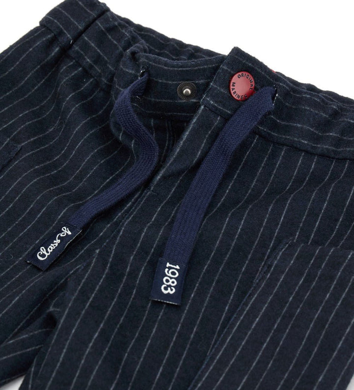 STRIPED BLACK PANTS FOR TODDLER BOY - Little Betty