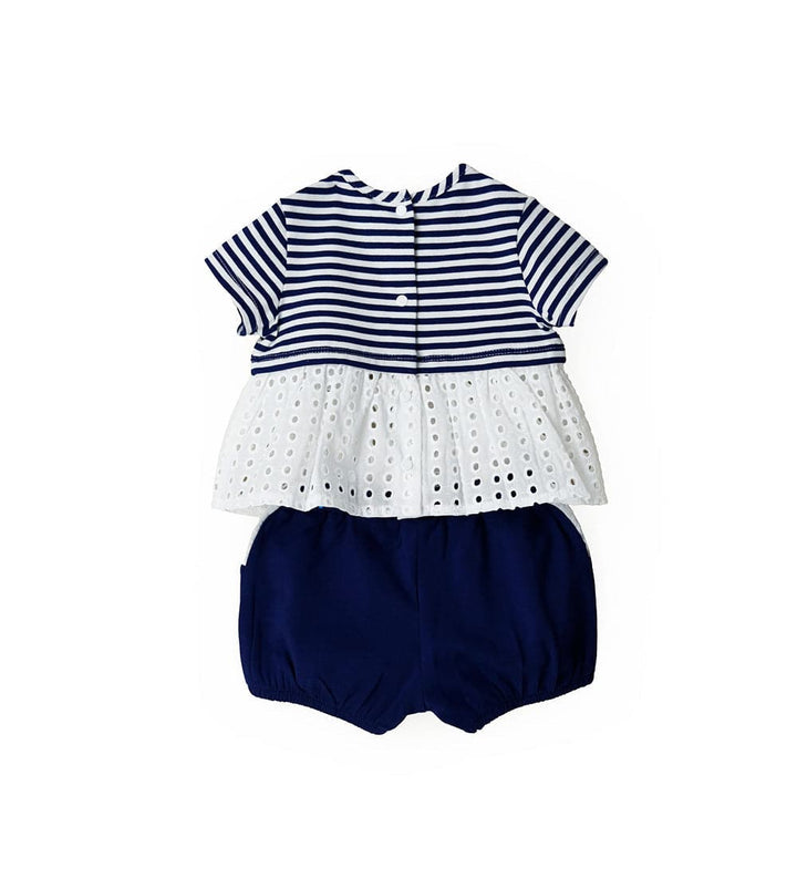 STRIPED BOW SANGALLO SHORT NEWBORN SET - Little Betty