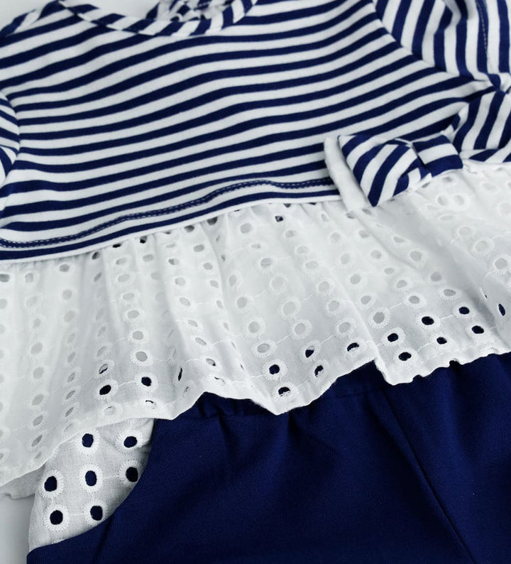 STRIPED BOW SANGALLO SHORT NEWBORN SET - Little Betty