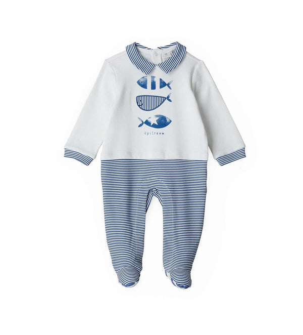 STRIPED OCEAN INFANT PLAYSUIT - BABY ONESIE - Little Betty