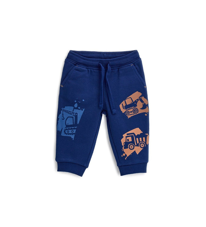 STYLISH CAR PRINTED FLEECE TODDLER SWEATPANTS WITH ELASTIC WAIST - Little Betty