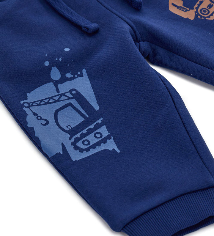 STYLISH CAR PRINTED FLEECE TODDLER SWEATPANTS WITH ELASTIC WAIST - Little Betty