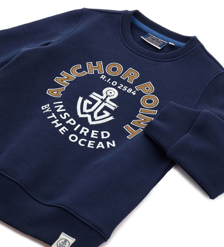SWEATSHIRT WITH ROUND NECK - BOYS' LONG SLEEVE SHIRTS - Little Betty