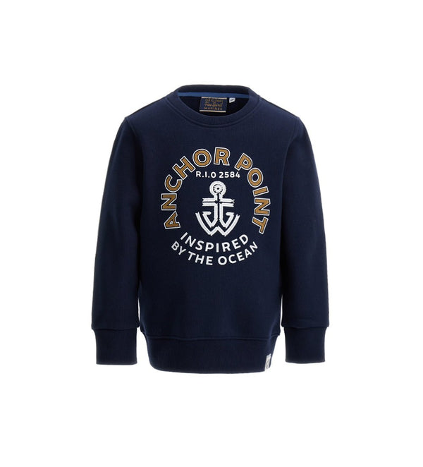 SWEATSHIRT WITH ROUND NECK - BOYS' LONG SLEEVE SHIRTS - Little Betty
