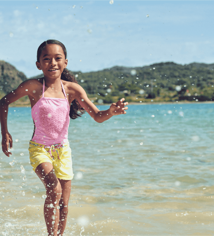 TASSEL BELT YELLOW BEACH SHORTS FOR GIRLS - Little Betty