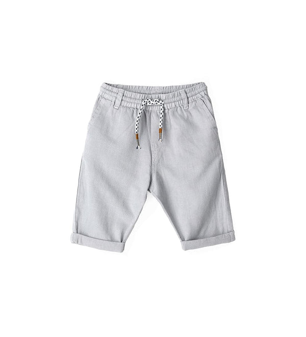 TIMELESS COTTON-LINEN DRAWSTRING TODDLER BOY PANTS - Little Betty