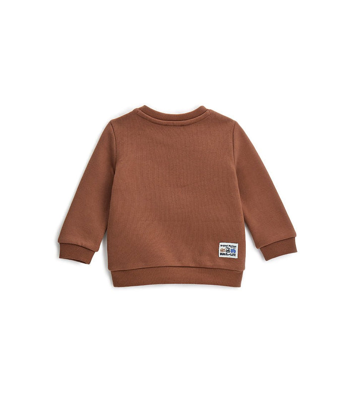 TRENDY BEAR TODDLER BOY CREW NECK SWEATSHIRT IN WARM COTTON - Little Betty