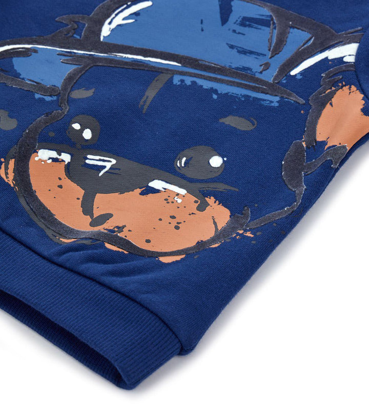 TRENDY BEAR TODDLER BOY CREW NECK SWEATSHIRT IN WARM COTTON - Little Betty