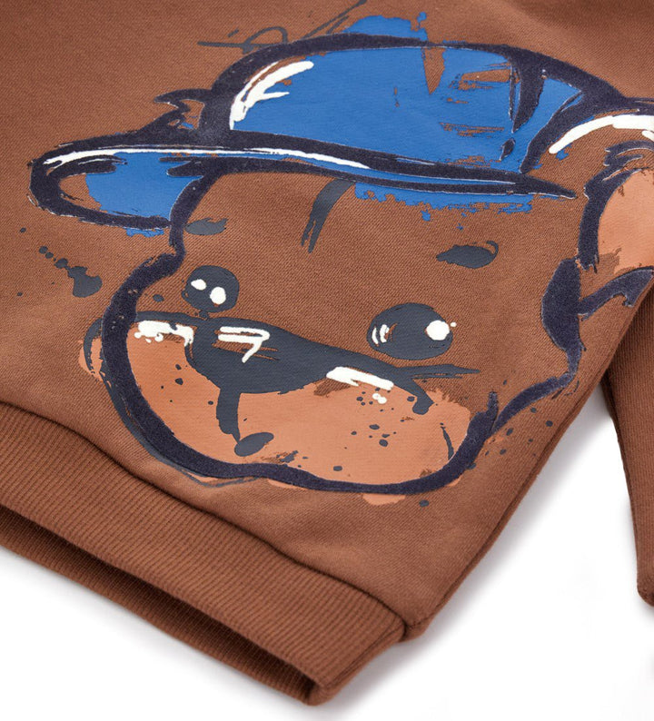 TRENDY BEAR TODDLER BOY CREW NECK SWEATSHIRT IN WARM COTTON - Little Betty