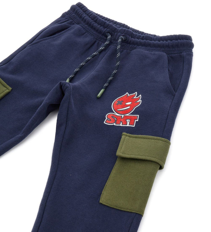 TRENDY PRINTED COTTON POCKET SWEATPANTS FOR BOYS - Little Betty