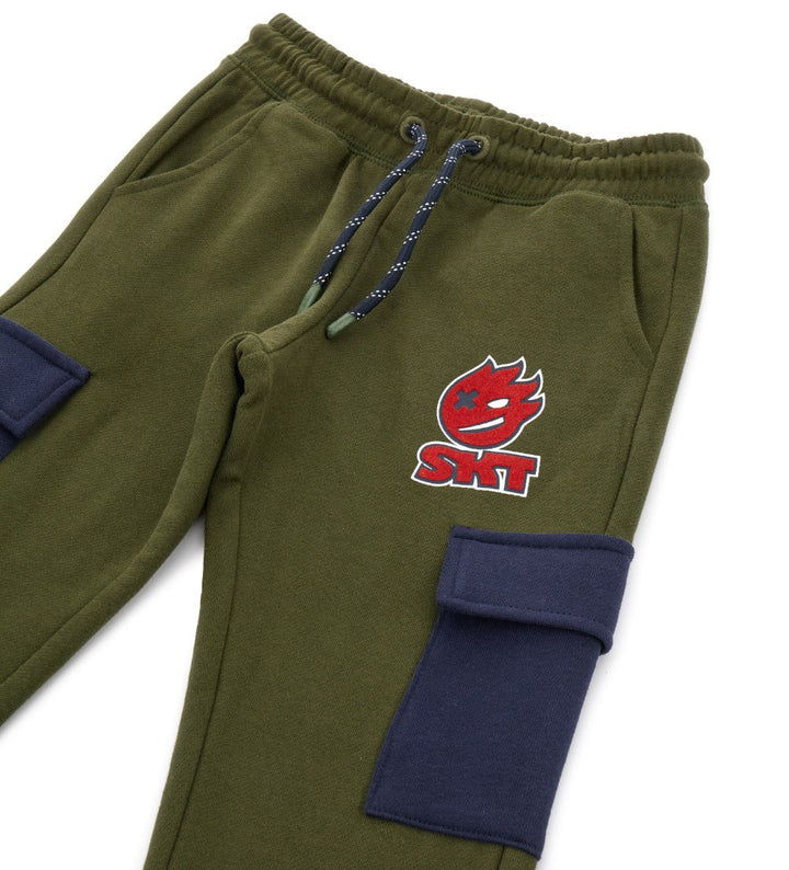 TRENDY PRINTED COTTON POCKET SWEATPANTS FOR BOYS - Little Betty
