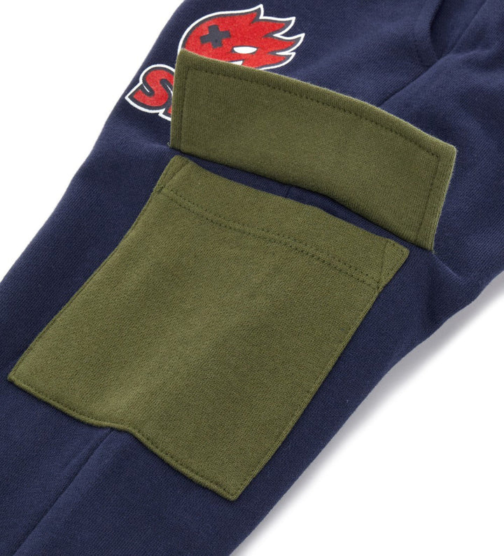 TRENDY PRINTED COTTON POCKET SWEATPANTS FOR BOYS - Little Betty