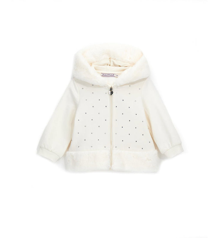 TRENDY TOUCH COTTON TODDLER GIRL ZIP UP HOODIE  WITH RHINESTONE - Little Betty