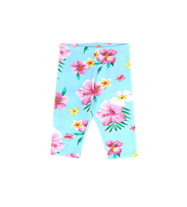 ULTRA SOFT PINK FLOWER STRETCH GIRLS COZY LEGGINGS - Little Betty