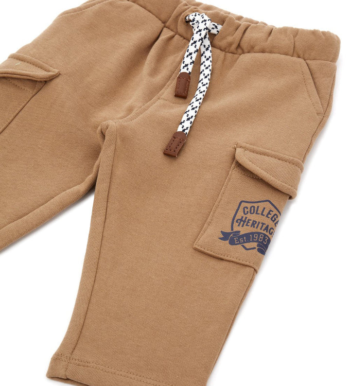 UTILITY POCKET FLEECE BABY BOY PANTS  - Little Betty