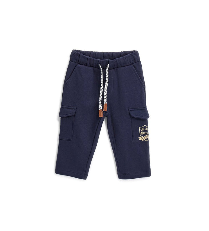 UTILITY POCKET FLEECE BABY BOY PANTS  - Little Betty
