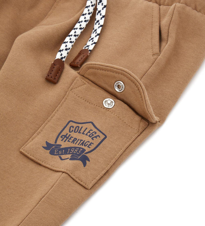 UTILITY POCKET FLEECE BABY BOY PANTS  - Little Betty