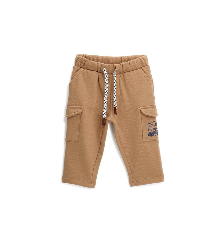 UTILITY POCKET FLEECE BABY BOY PANTS  - Little Betty