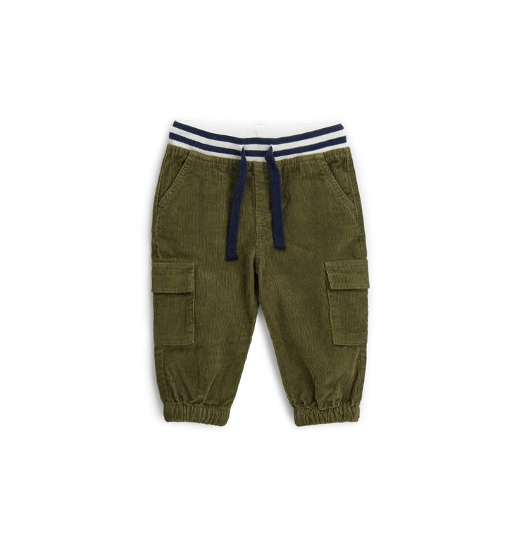 VELVET TODDLER SWEATPANTS FOR BOY WITH PATCH POCKETS - Little Betty