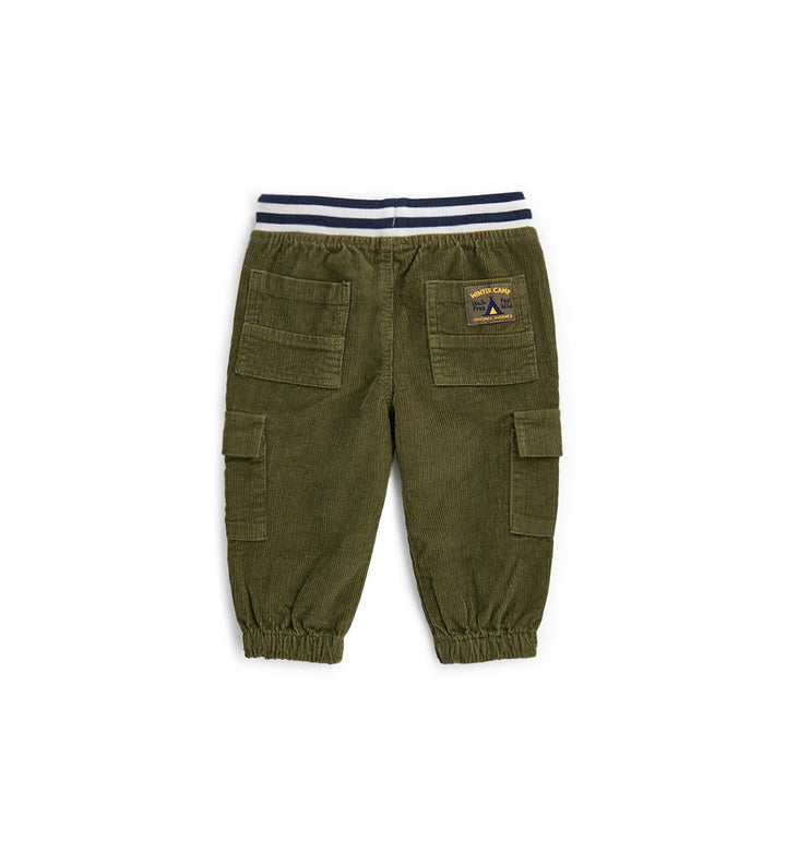 VELVET TODDLER SWEATPANTS FOR BOY WITH PATCH POCKETS - Little Betty