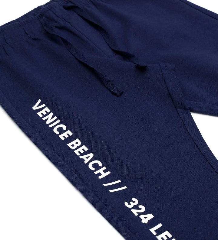 VENICE BEACH 100% COTTON SWEATPANTS - BOYS NAVY PANTS - Little Betty