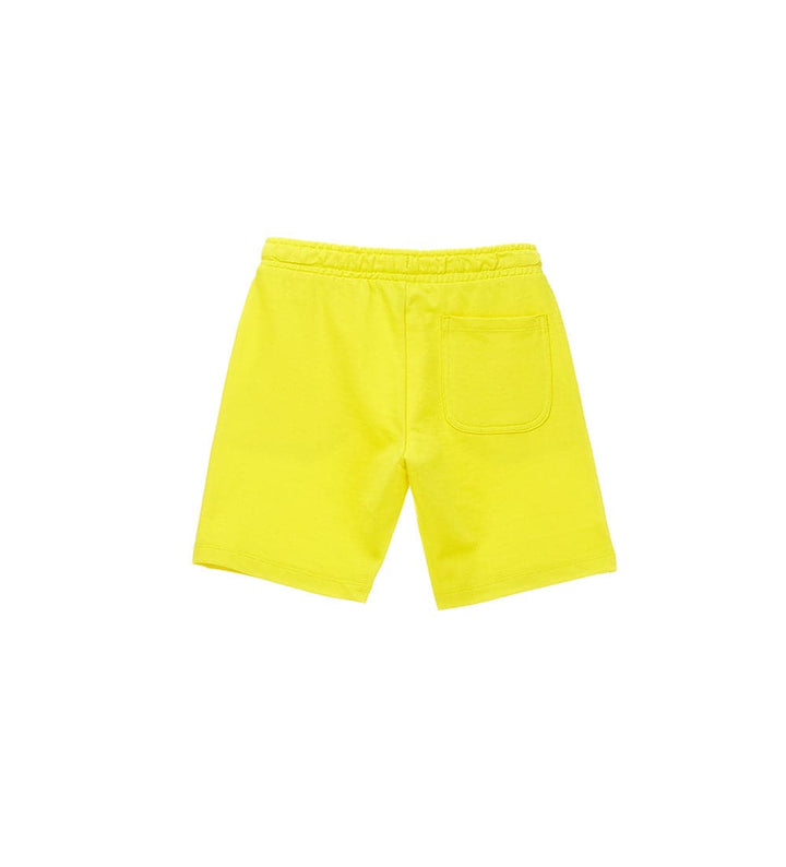 YELLOW BASIC FLEECE BERMUDAS BOYS COTTON SHORTS - Little Betty