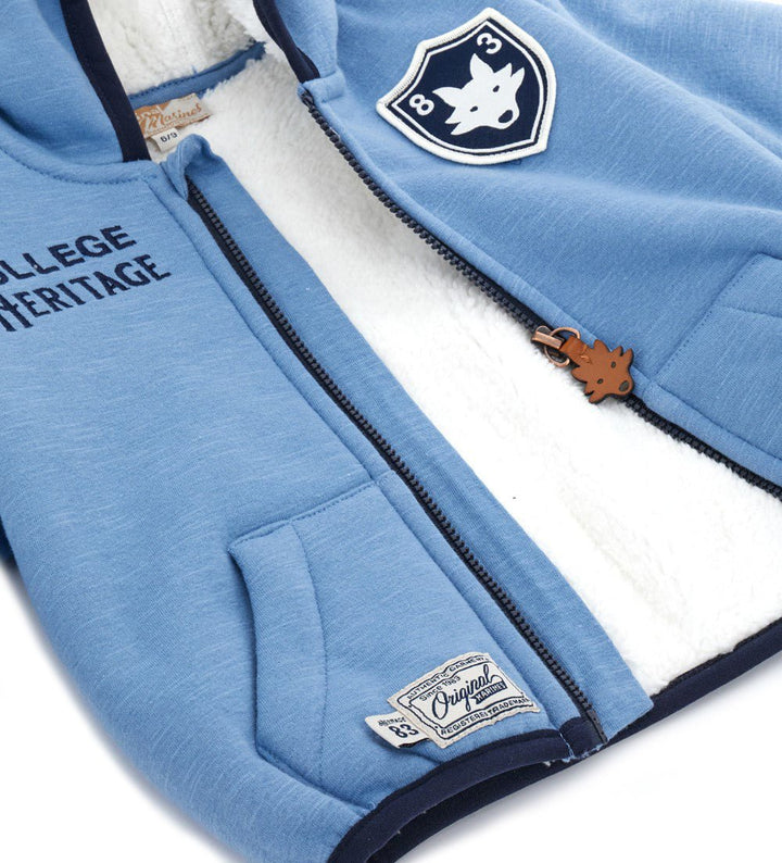 YOUNG WOLVES COTTON BLEND BABY TODDLER BOYS ZIP UP HOODIE - Little Betty