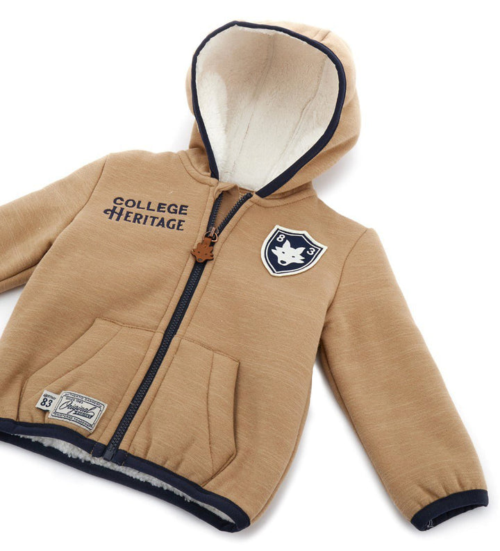 YOUNG WOLVES COTTON BLEND BABY TODDLER BOYS ZIP UP HOODIE - Little Betty