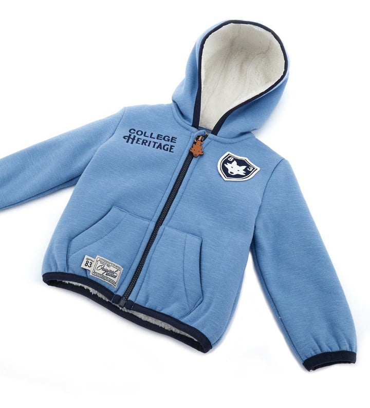 YOUNG WOLVES COTTON BLEND BABY TODDLER BOYS ZIP UP HOODIE - Little Betty