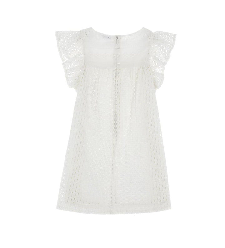 CLASSIC WHITE SANGALLO DRESS - Little Betty