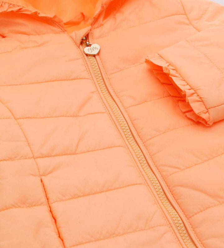 FASHIONABLY LITE PUFFER JACKET IN ORANGE - Little Betty