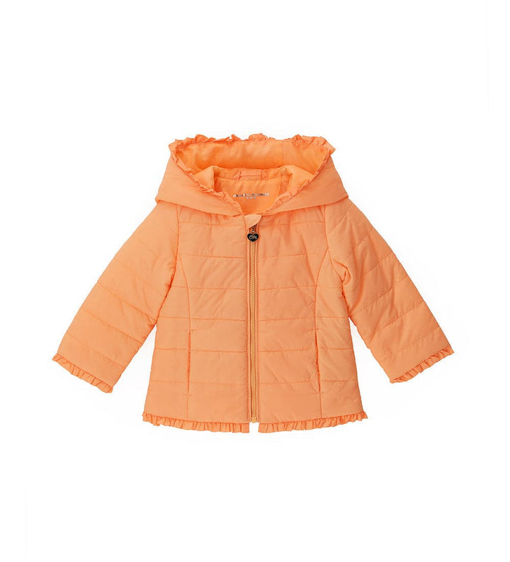 FASHIONABLY LITE PUFFER JACKET IN ORANGE - Little Betty