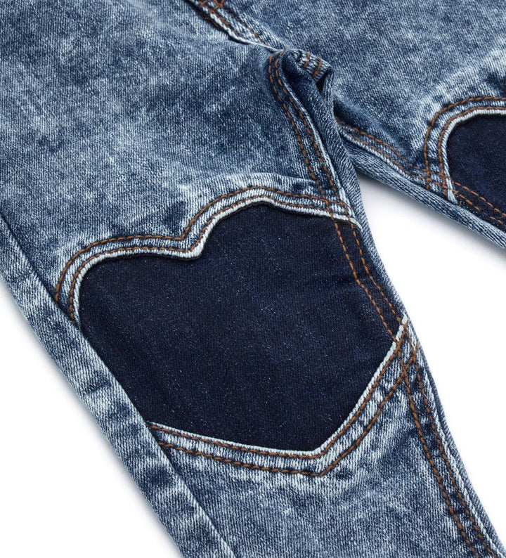 Jeans with heart patches - Little Betty
