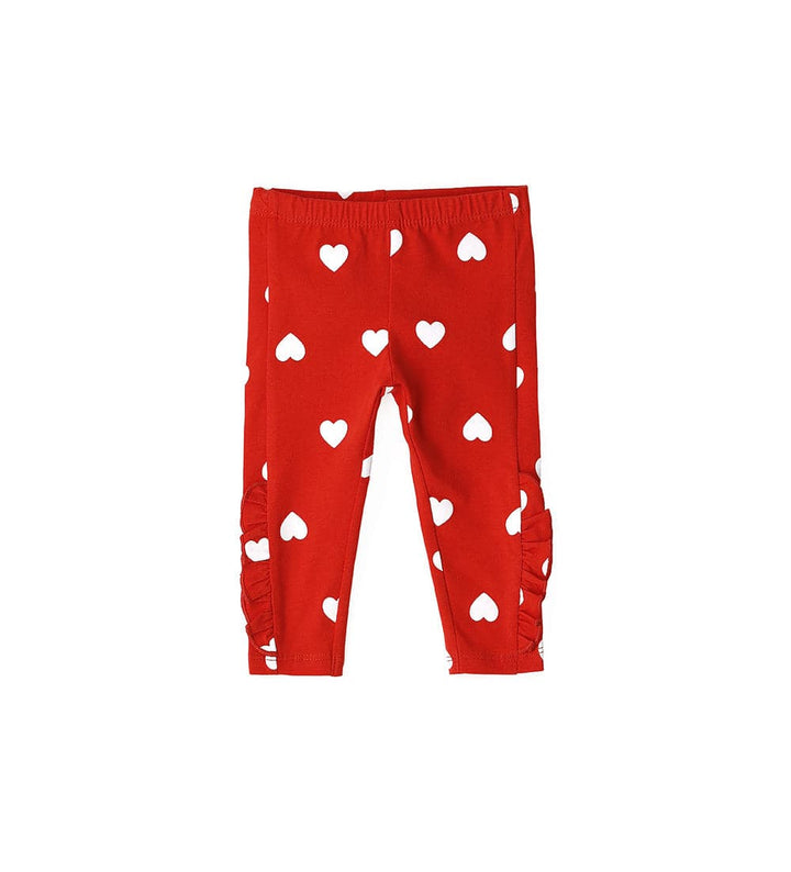 QUEEN OF HEARTS SIDE-RUFFLE LEGGINS - Little Betty