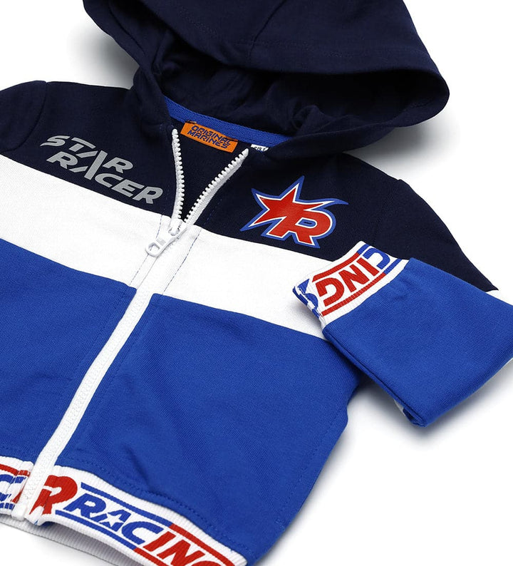 STAR RACER 100% COTTON ZIPPER HOODIE - Little Betty